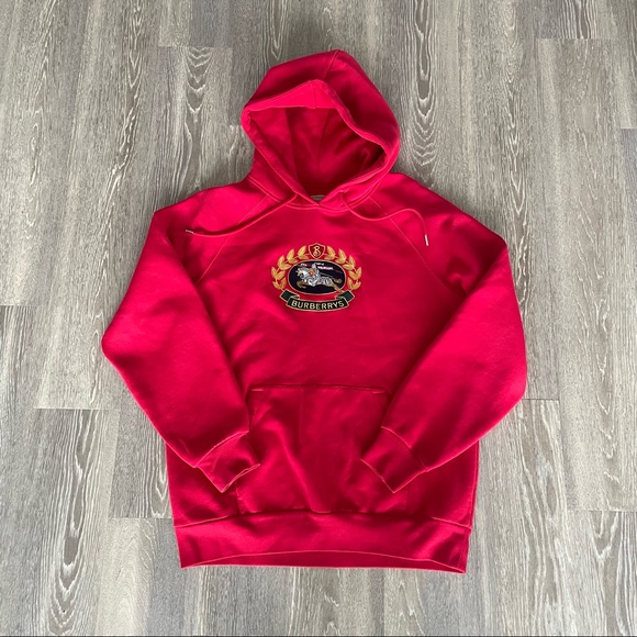Burberry Other - Burberry Red Embroidered Hoodie